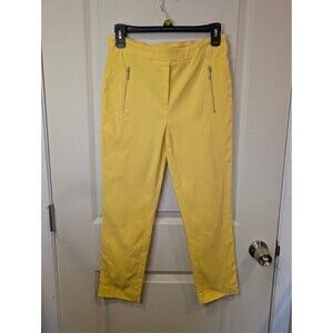 Women's Jules & Leopold Pull On Pants Zipper Detail Yellow Small